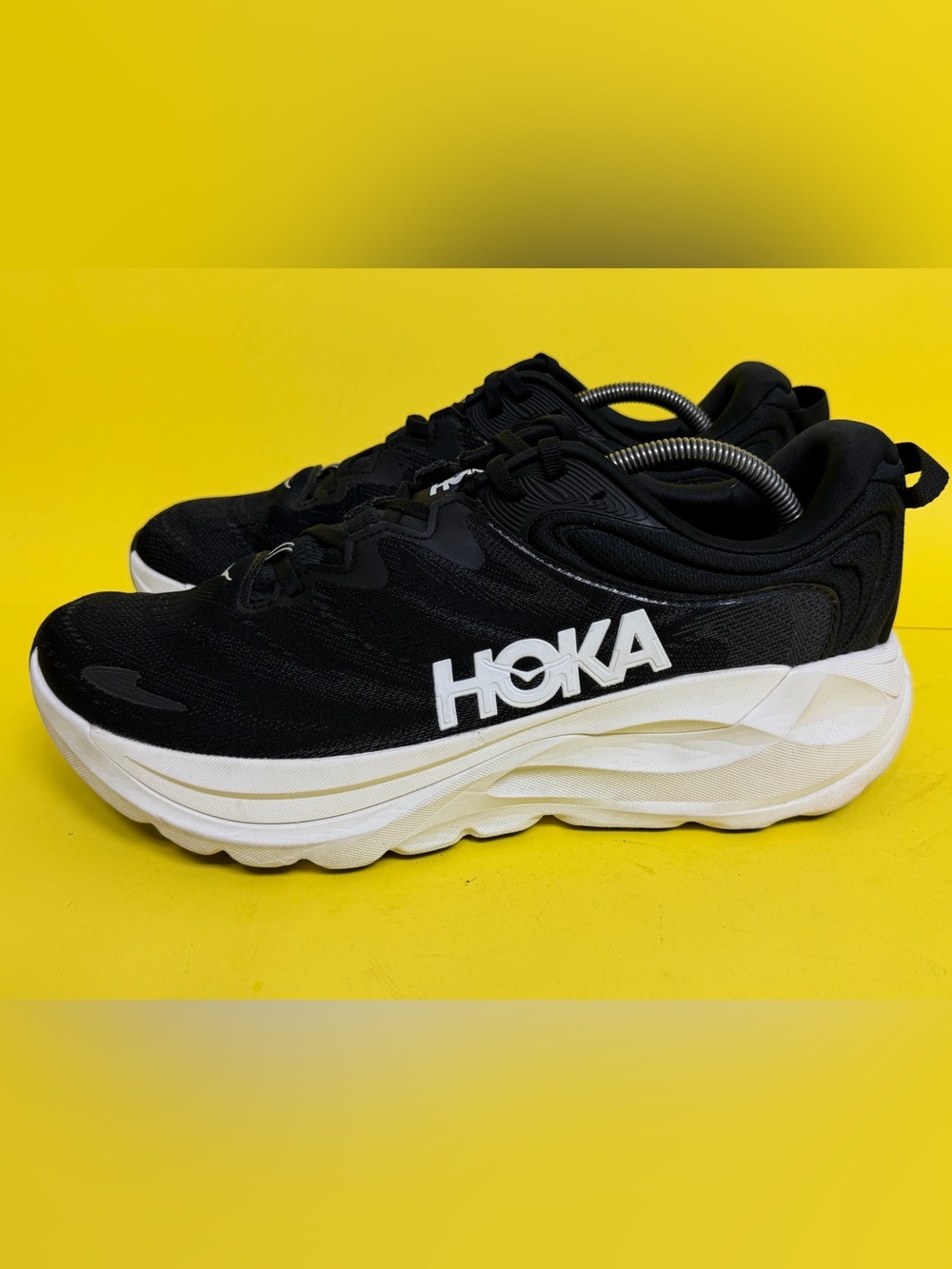 Hoka One One Gaviota 6 Men’s SZ 12D Running Shoes Black White BARELY WORN